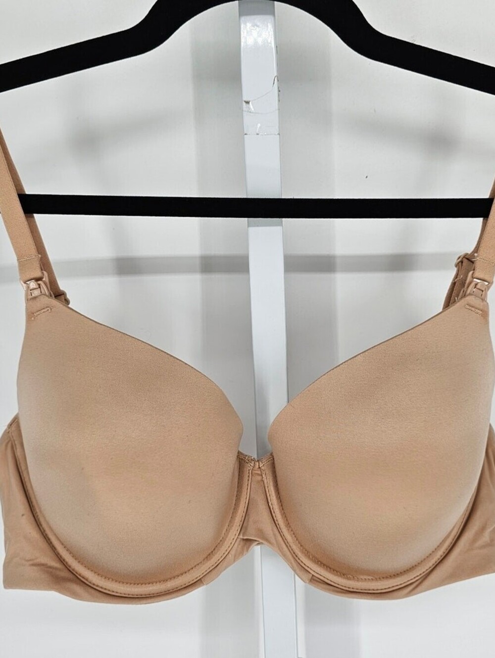 Auden Womens Sz 38C Lightly Lined Full Coverage Nursing T Shirt Bra Beige